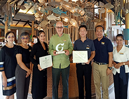 Cape Panwa Hotel, Phuket, Gratefully Receives the Certification of “Green Hotel” issued by Department of Environmental Quality Promotion, Ministry of Natural Resources and Environment.